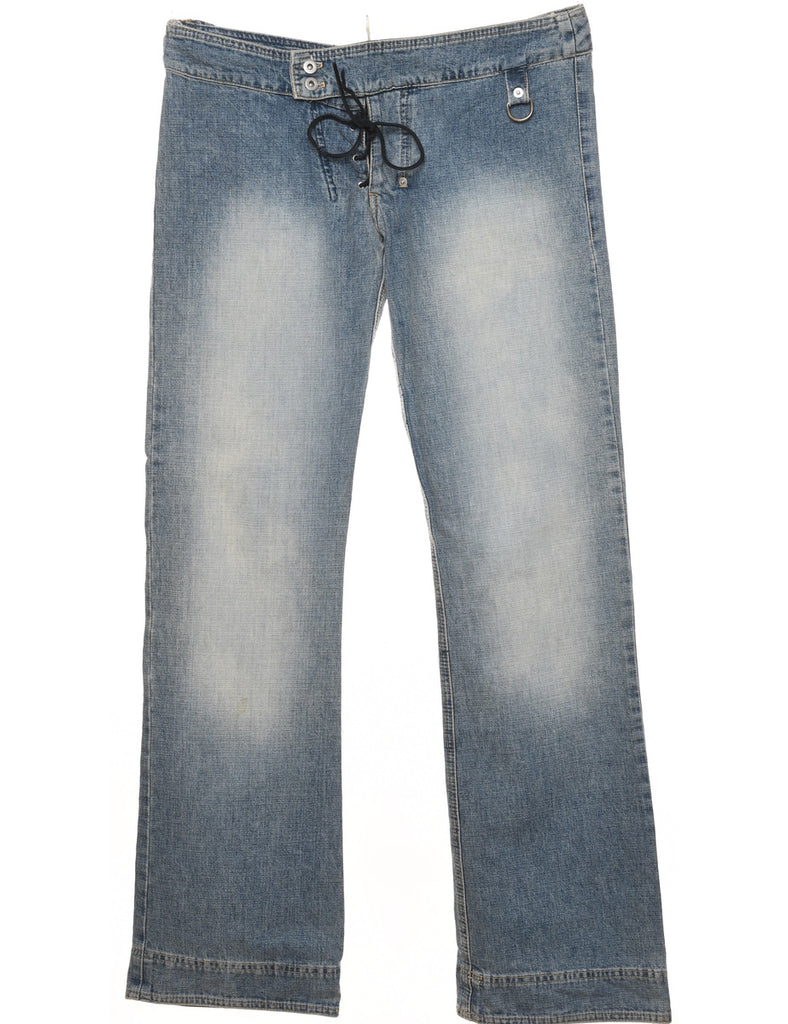 Stone Wash Light Wash Y2K Jeans - W32 L33