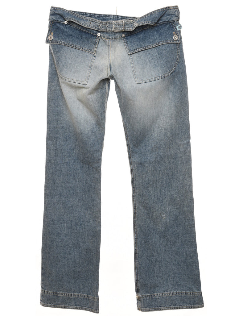 Stone Wash Light Wash Y2K Jeans - W32 L33