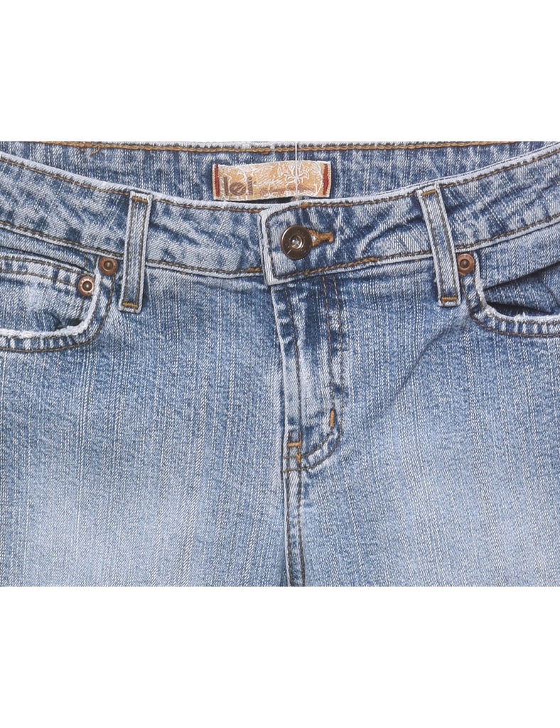 Stone Wash Low-Rise Flared Y2K Jeans - W28 L30