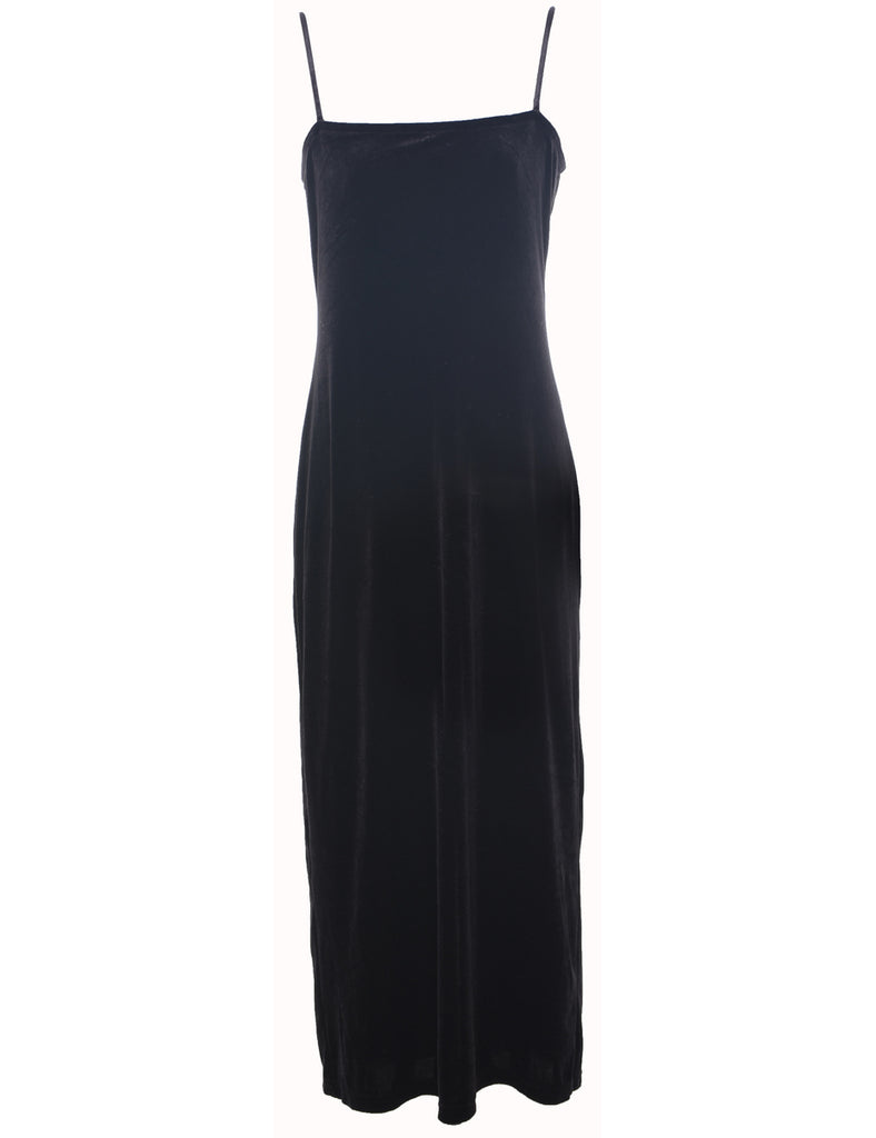 Strappy Velvet Black Evening Dress - S