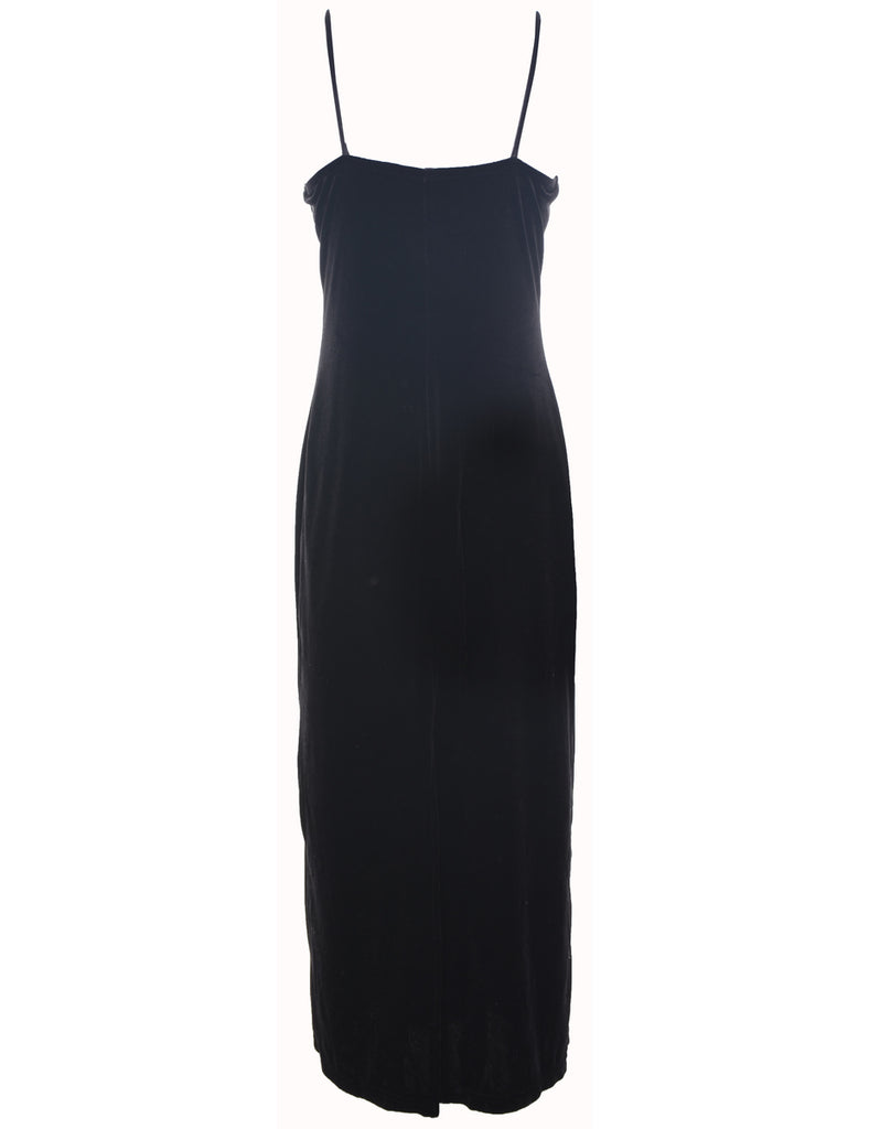 Strappy Velvet Black Evening Dress - S