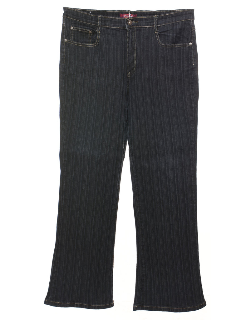 Stretchy Striped Y2K Bootcut Jeans - W34 L31