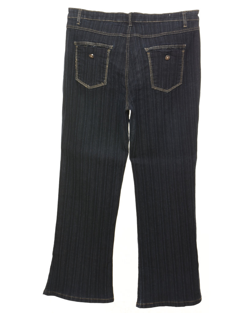 Stretchy Striped Y2K Bootcut Jeans - W34 L31