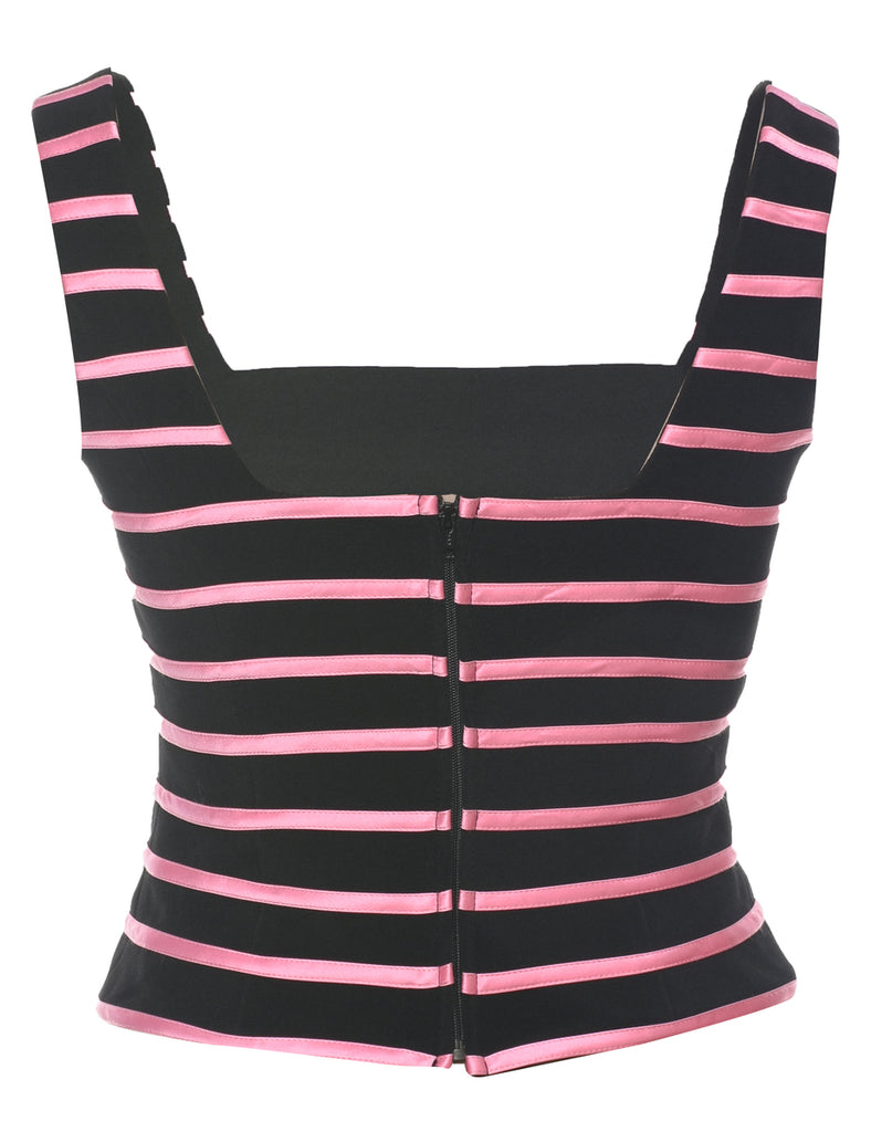 Striped Black Top - S