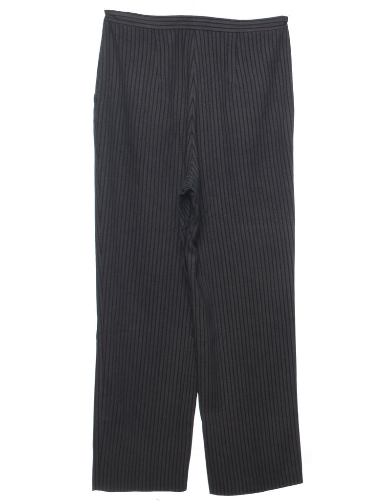 Striped Black Trousers - W33 L31