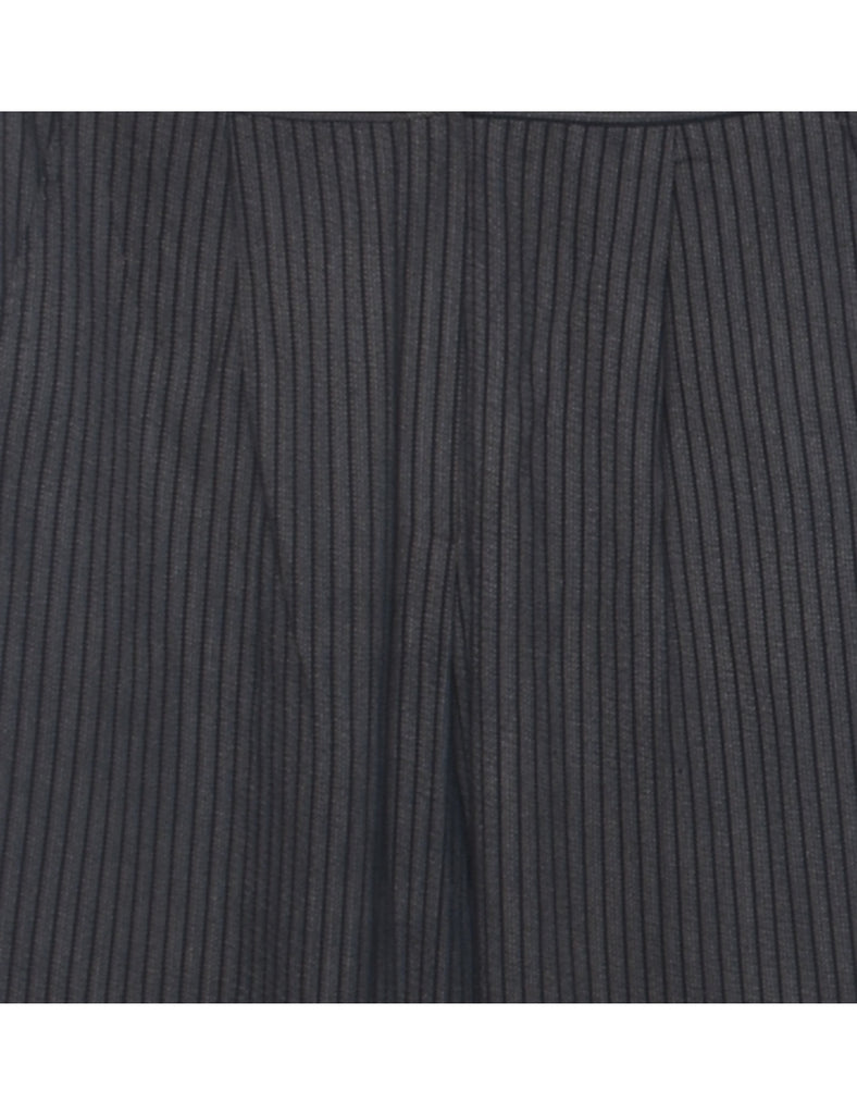 Striped Black Trousers - W33 L31