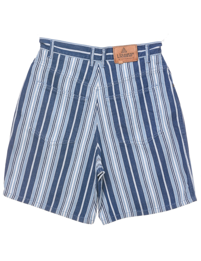 Striped Denim Shorts - W28 L7