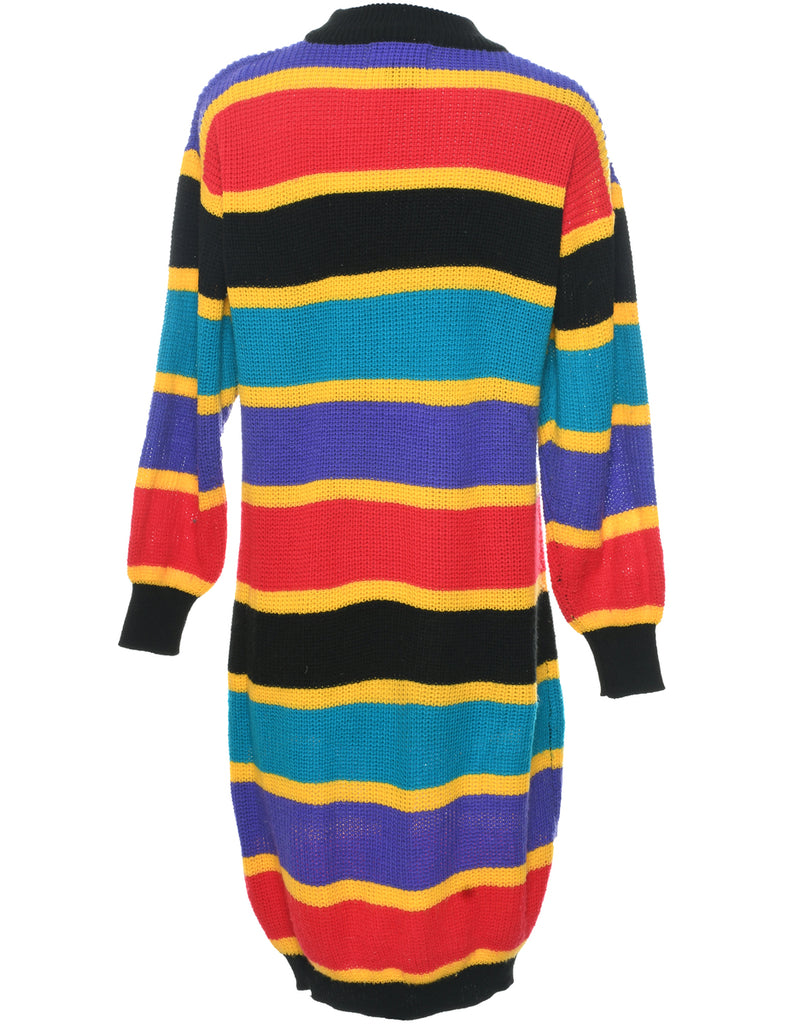 Striped Jumper Dress - M