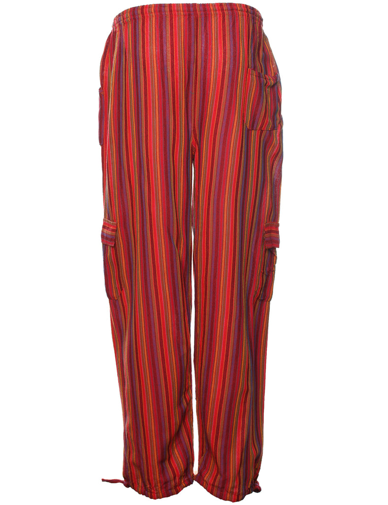 Striped Multi-Colour Casual Trousers - W24 L29