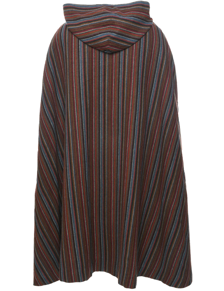 Striped Pattern Cape - L