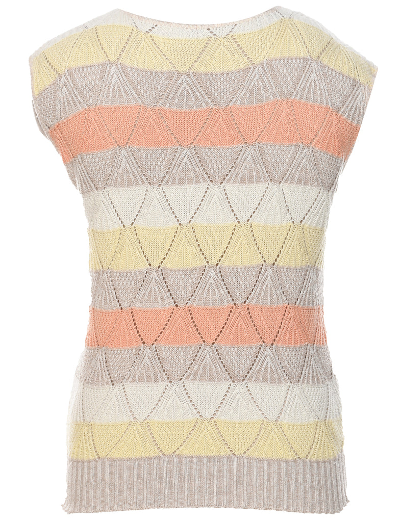 Striped Pattern Vest - S