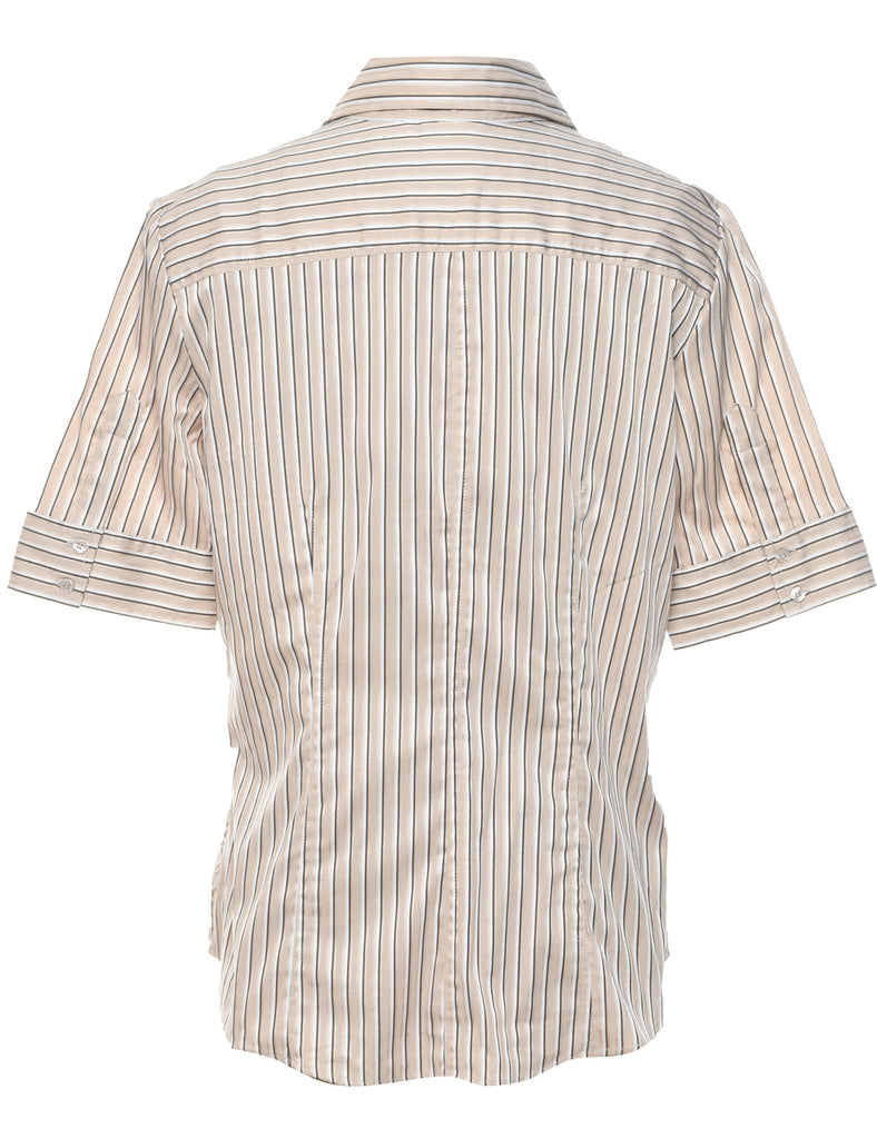 Striped Printed Top - L