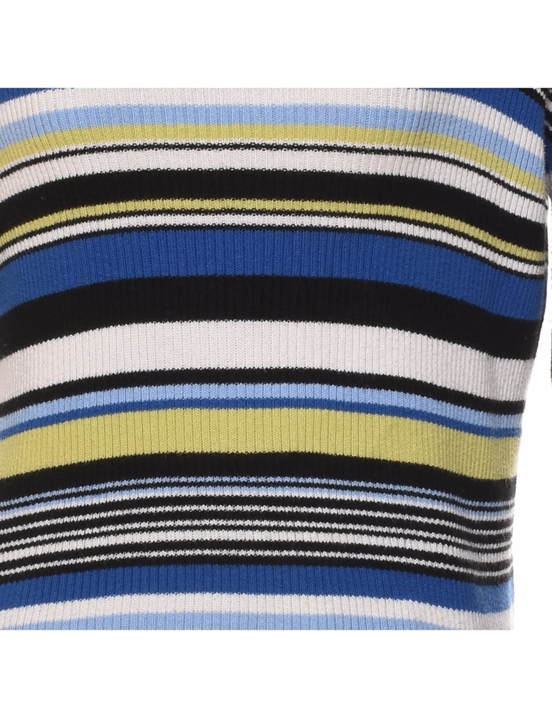 Striped Turtleneck Jumper - M