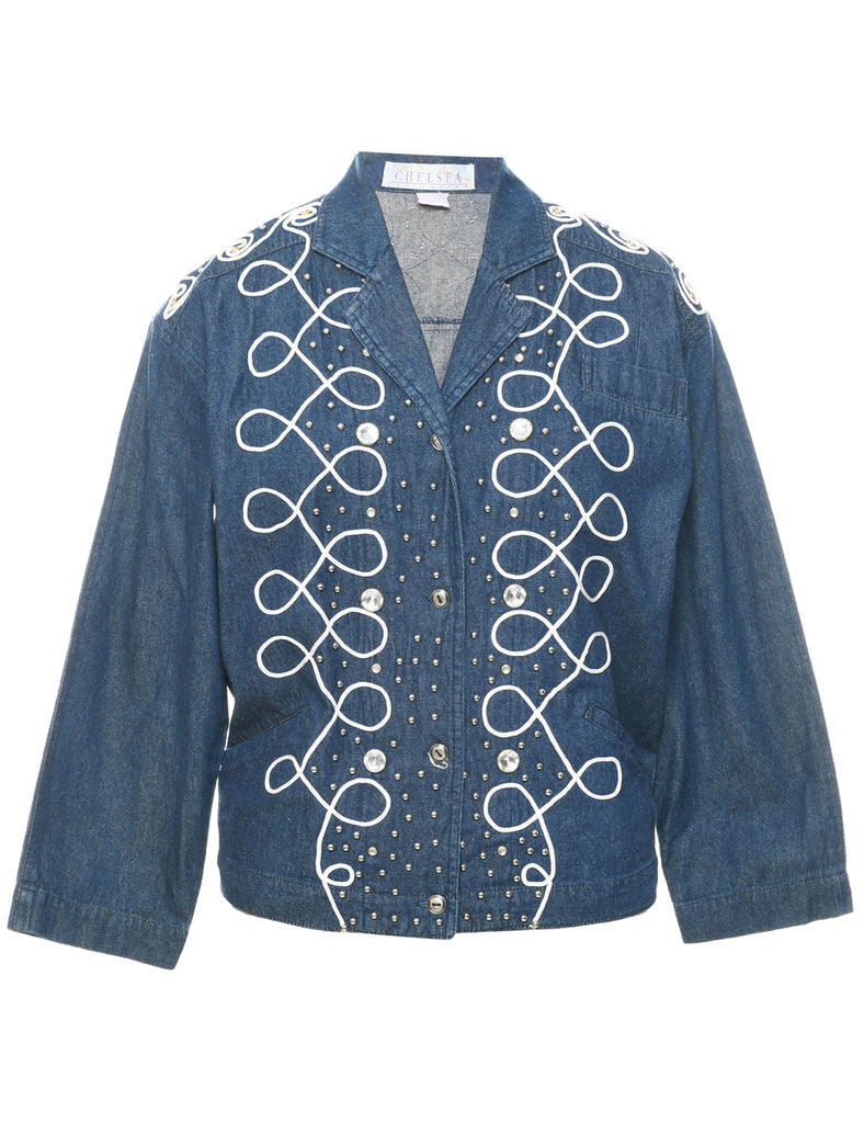 Studded Denim Jacket - S