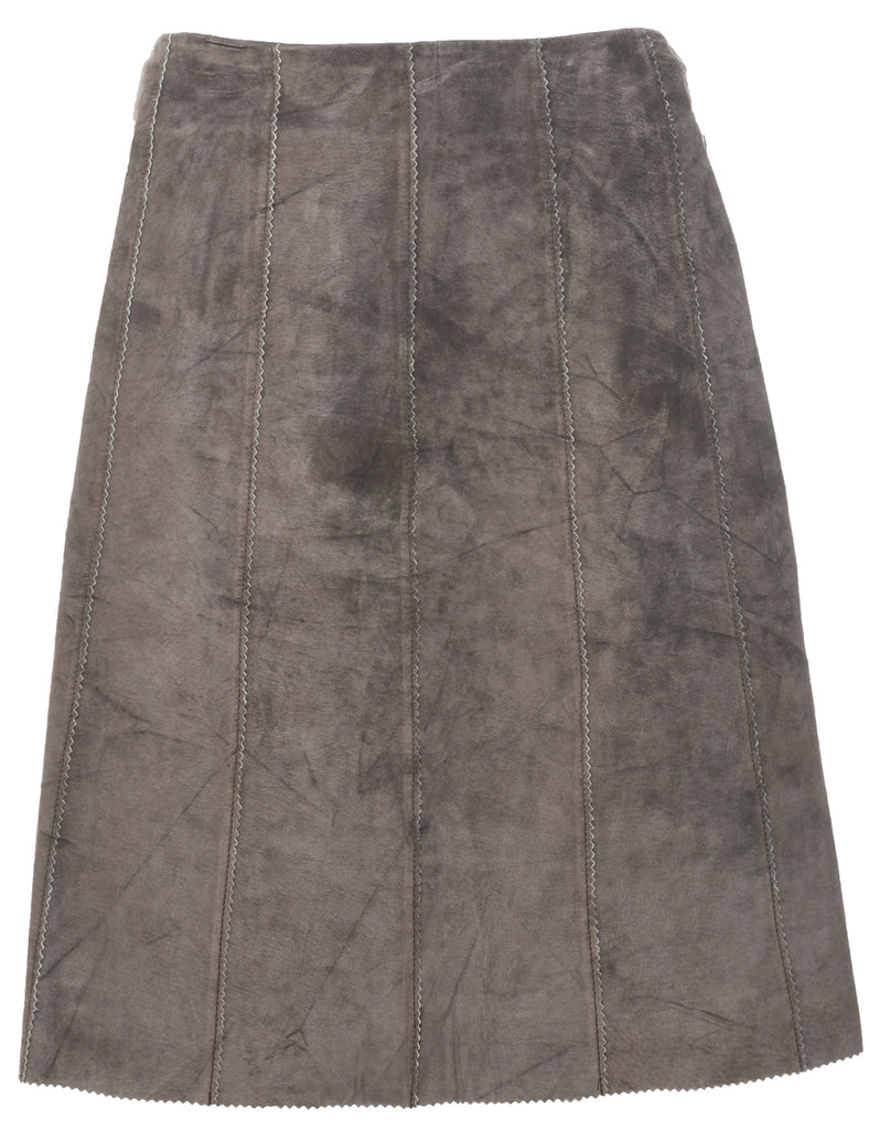 Suede A-line Skirt - M