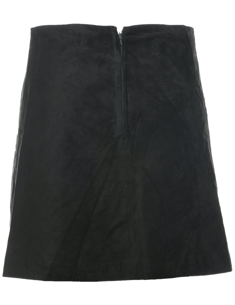 Suede A-line Skirt - M