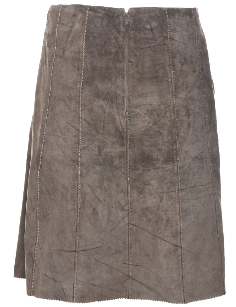 Suede A-line Skirt - M