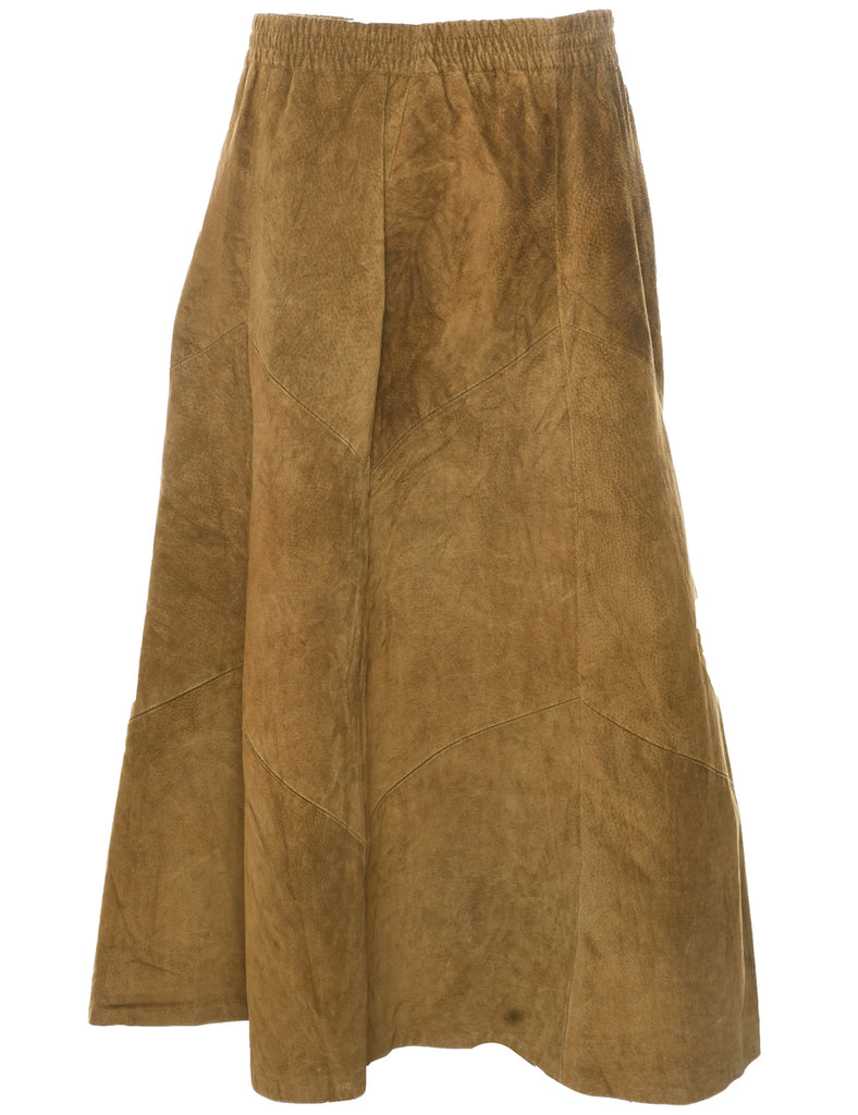 Suede Flared Skirt - M