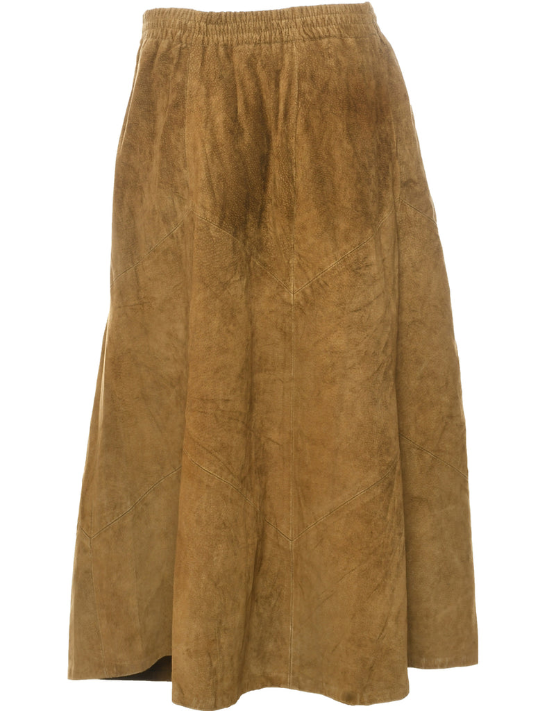 Suede Flared Skirt - M