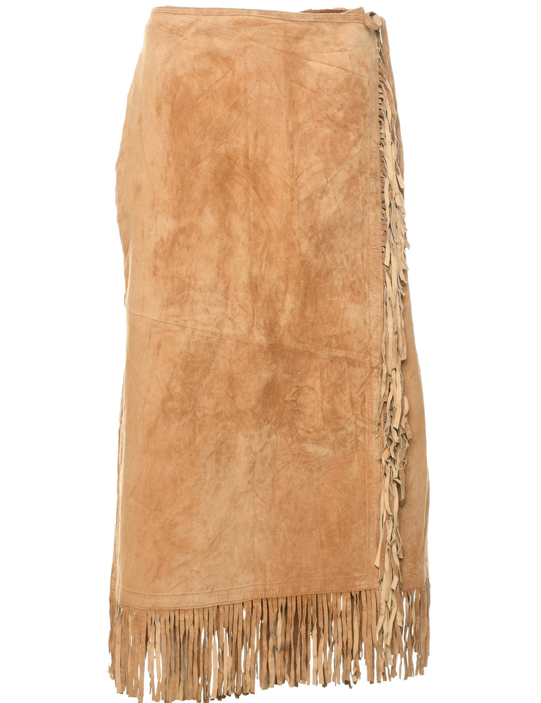 Suede Maxi Skirt - L