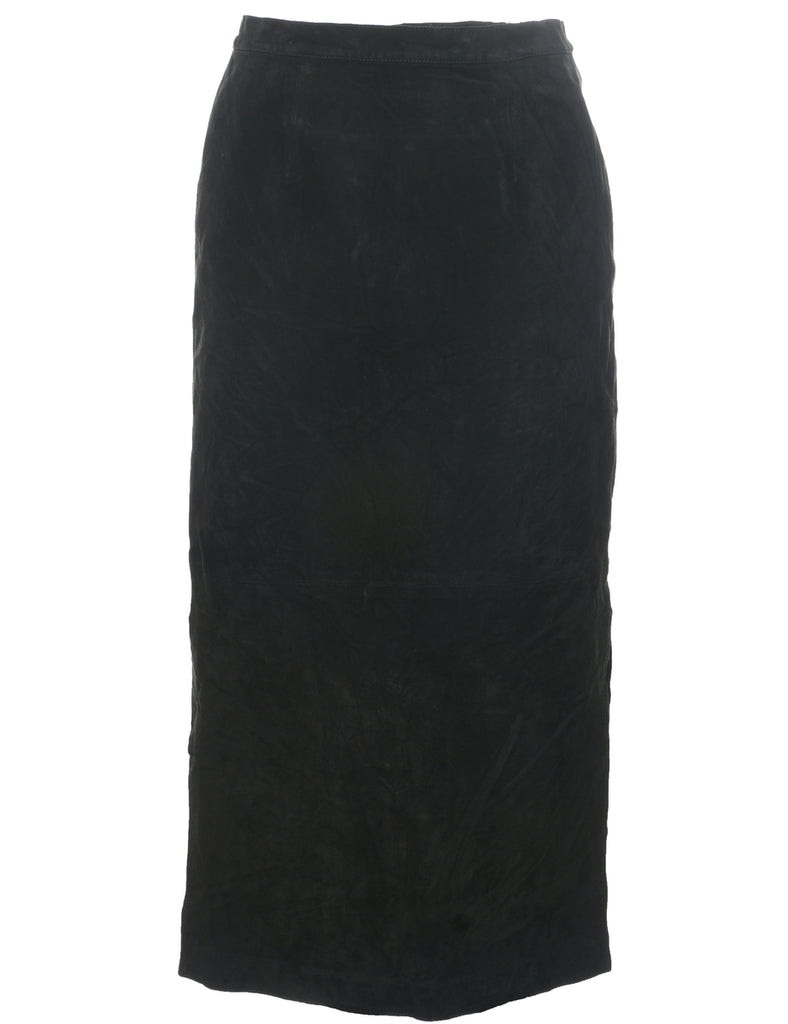 Suede Pencil Shape Maxi Skirt - M