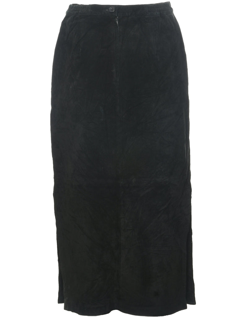 Suede Pencil Shape Maxi Skirt - M