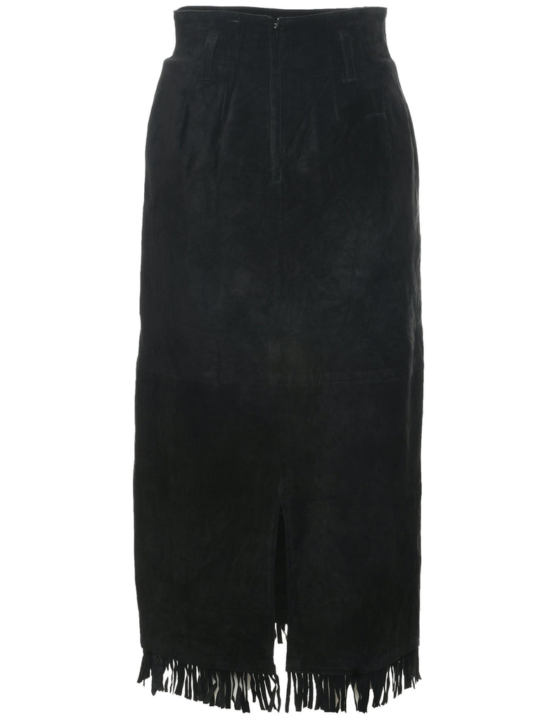 Suede Pencil Shape Maxi Skirt - S