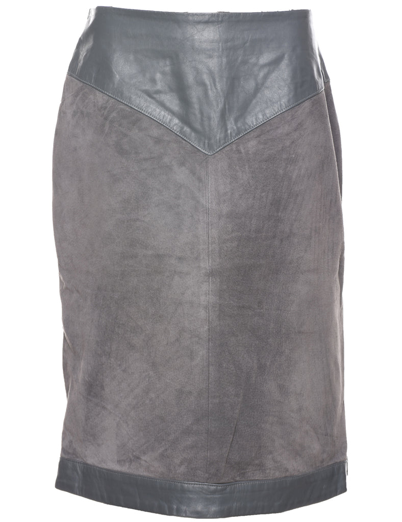 Suede Pencil Skirt - L