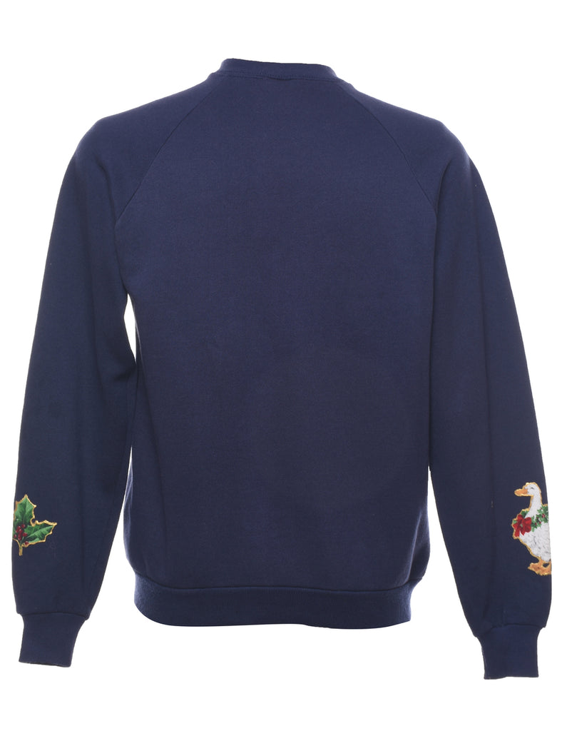 Swan Christmas Sweatshirt - L