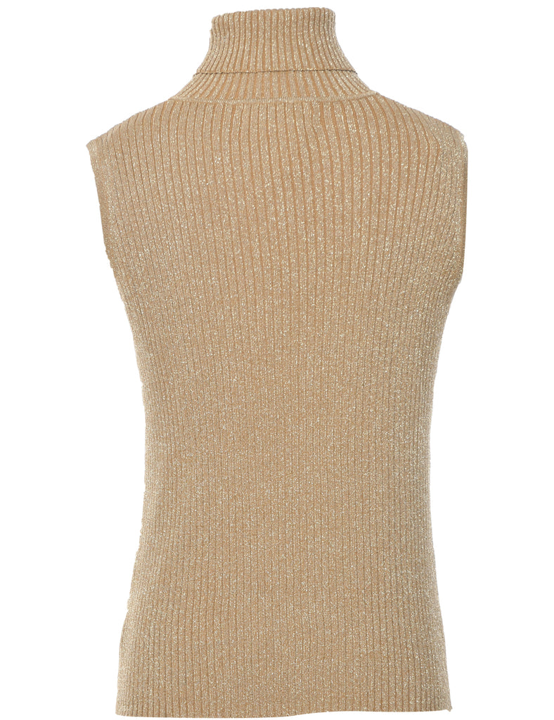 Sweater Polo Neck Vest - S