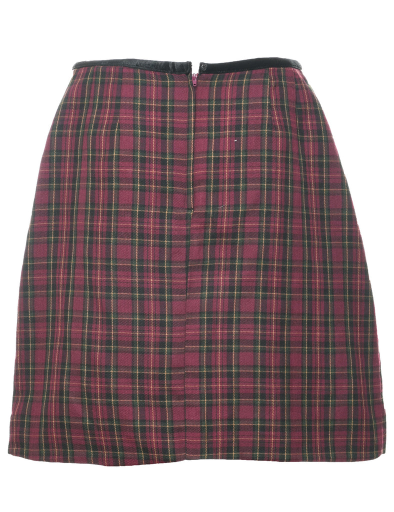 Tartan Pencil Skirt - M