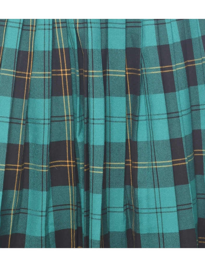 Tartan Pleated Skirt - M