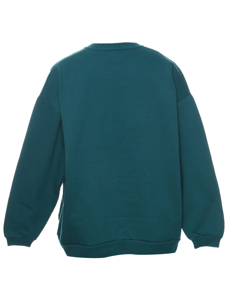 Teal Christmas Sweatshirt - XL