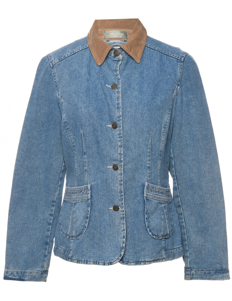 The Territory Ahead1990s Contrast Collar Denim Jacket - S