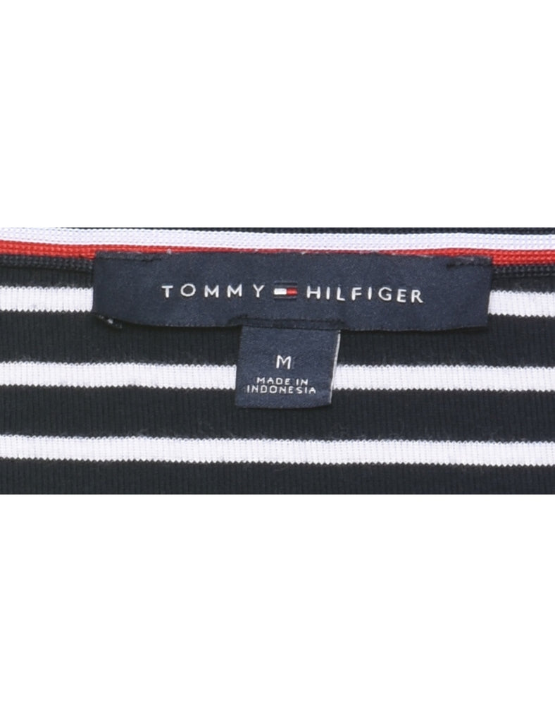 Tommy Hilfiger Navy, White & Red Striped T-shirt - M