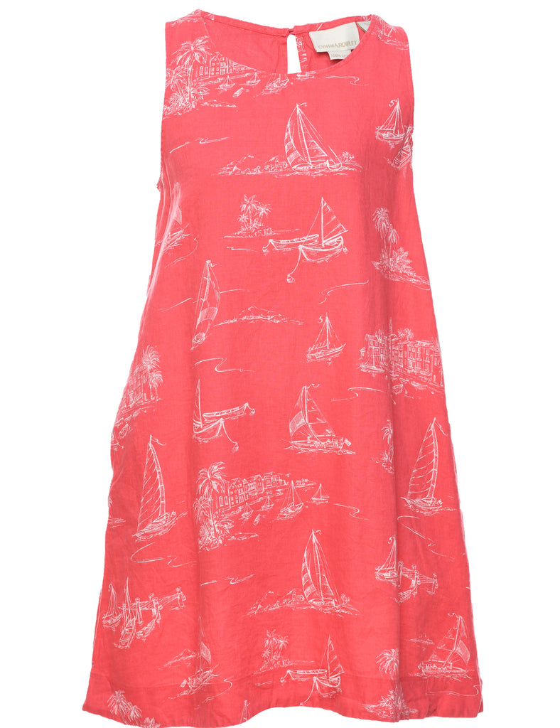 Tropical Print Dress - S