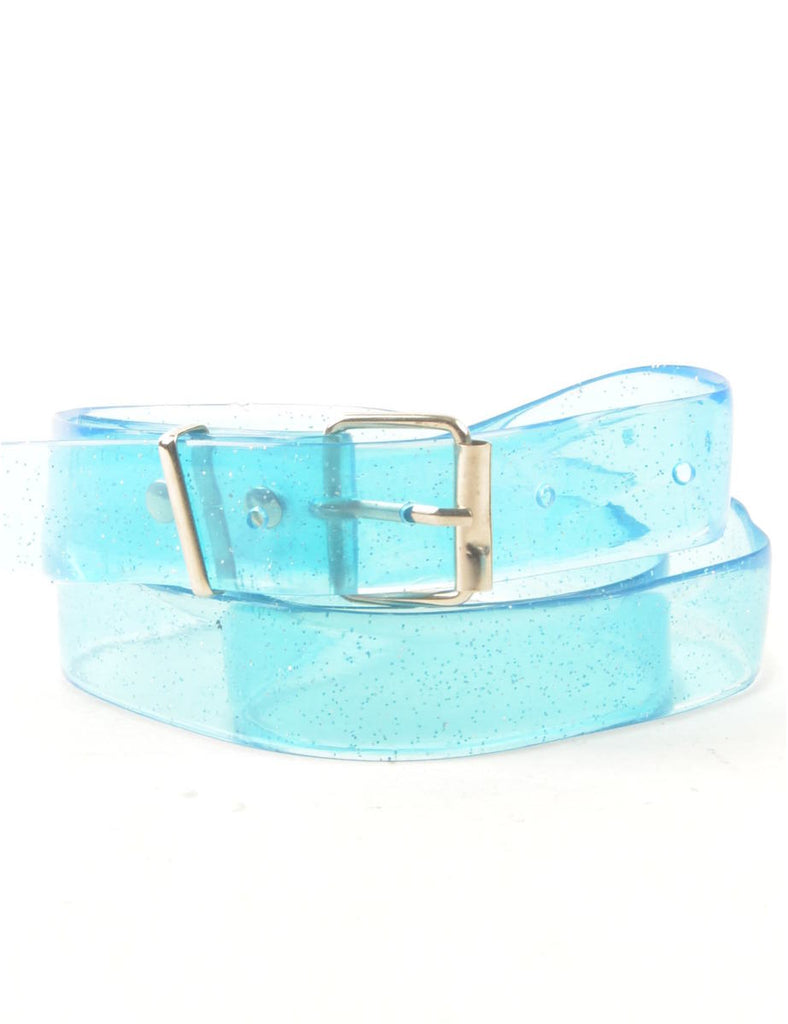 Turquoise Plastic Fashion Belt - L