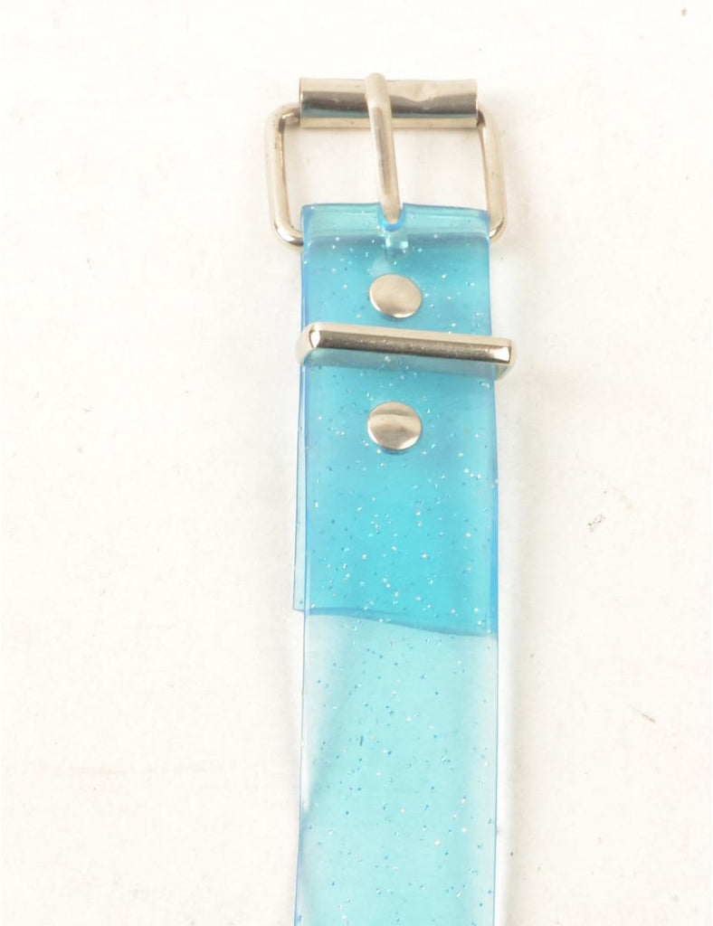 Turquoise Plastic Fashion Belt - L