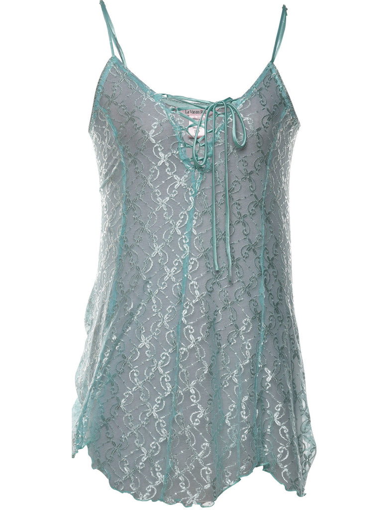 Turquoise Sparkly Slip - M