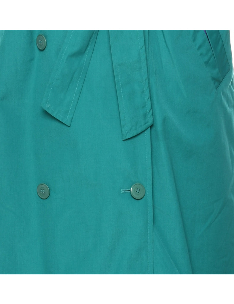 Turquoise Trench Coat - L