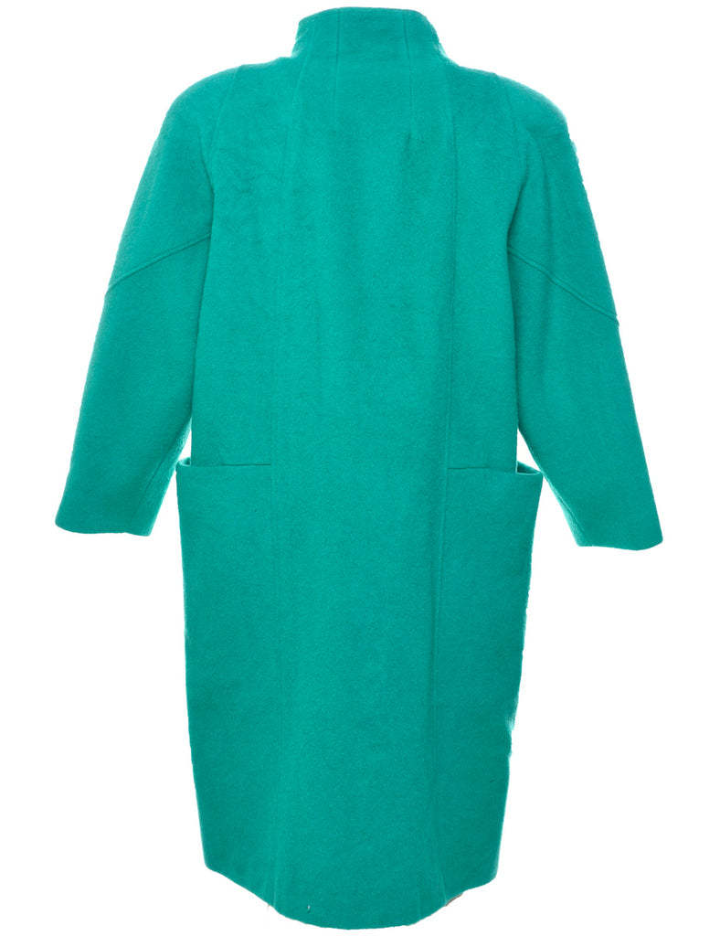 Turquoise Wool Coat - XL