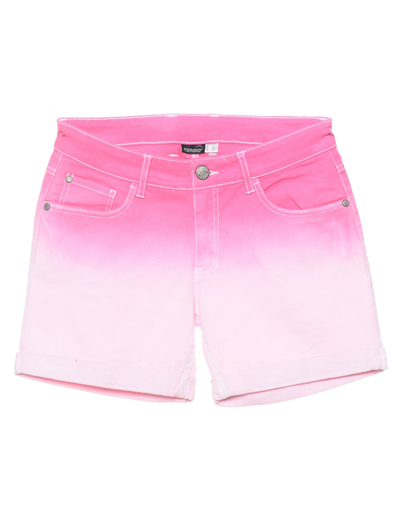 Two Tone Rolled Hem Denim Shorts - W29 L6