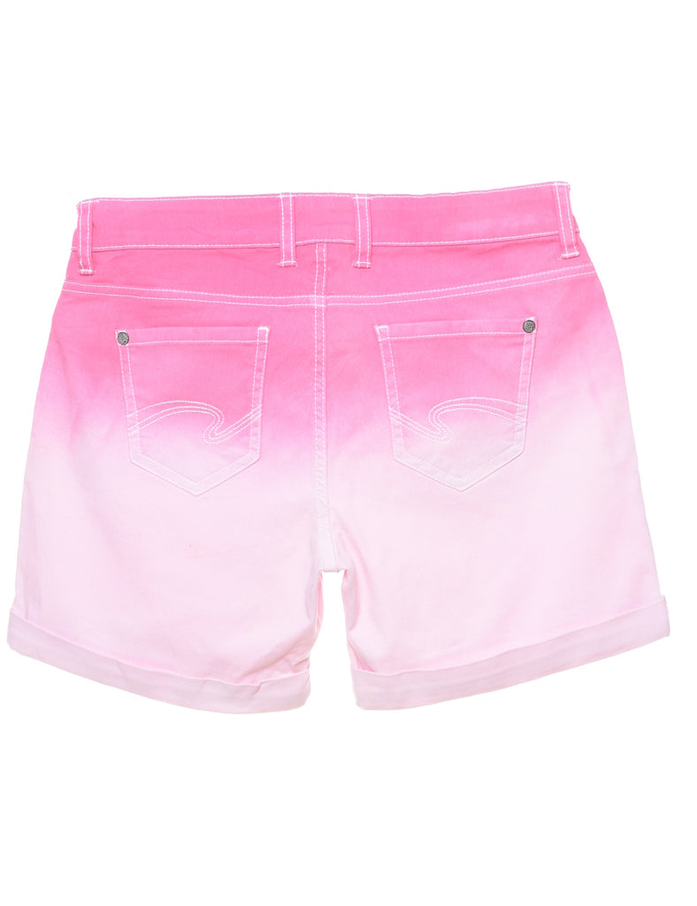 Two Tone Rolled Hem Denim Shorts - W29 L6