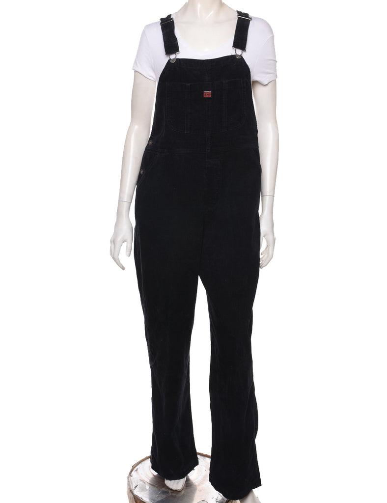 Unionbay Black Classic 1990s Corduroy Dungarees - W36 L32