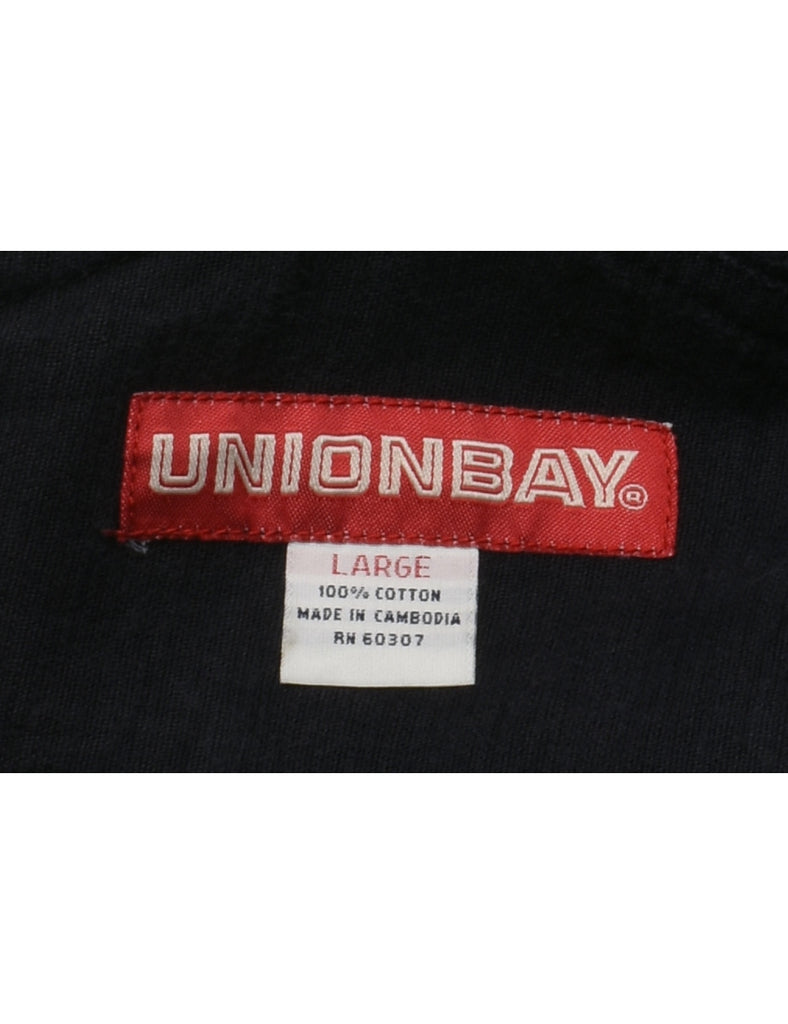 Unionbay Black Classic 1990s Corduroy Dungarees - W36 L32