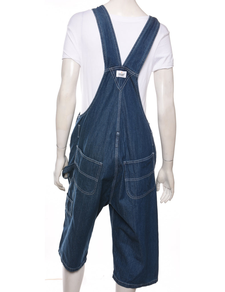 Uskees Dark Wash Cropped Dungarees - W36 L14