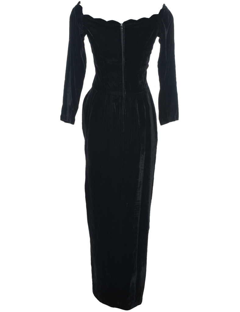 Velour Evening Dress - S