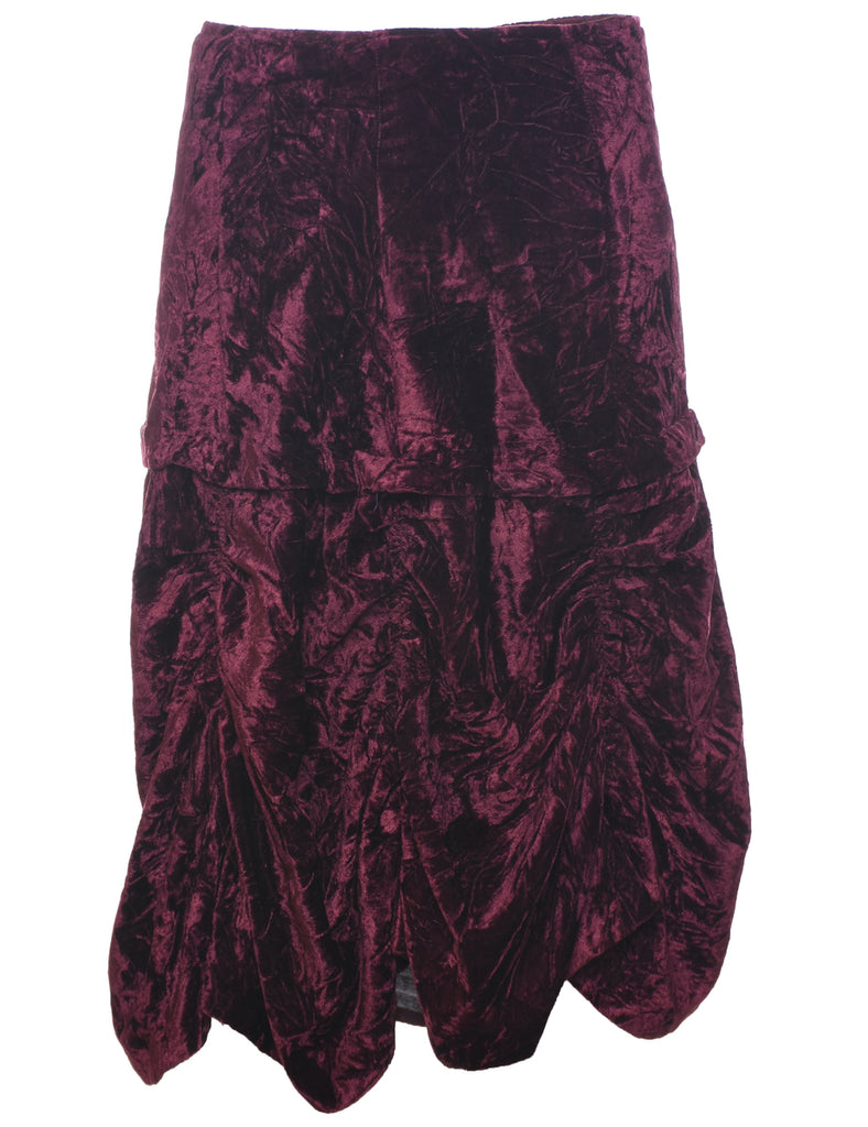 Velour Midi Skirt - L