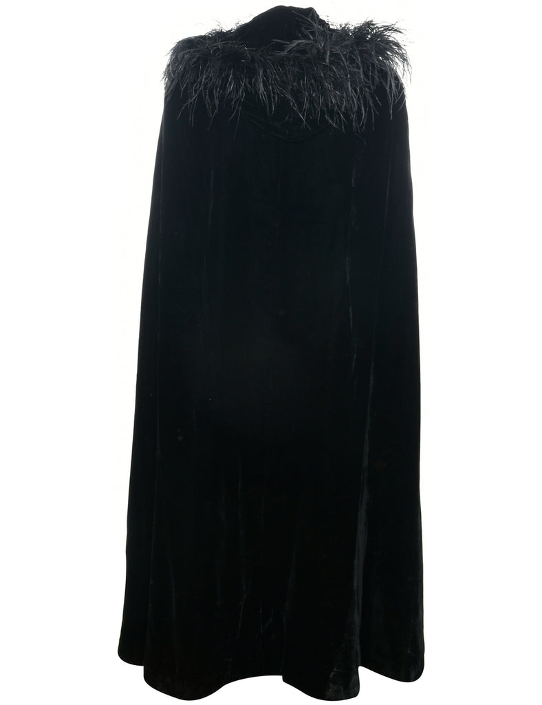 Velvet Black Cape - M