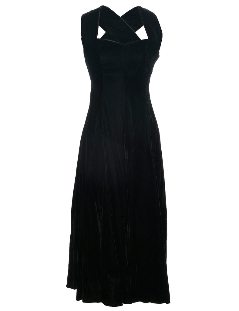 Velvet  Black Evening Dress - XS